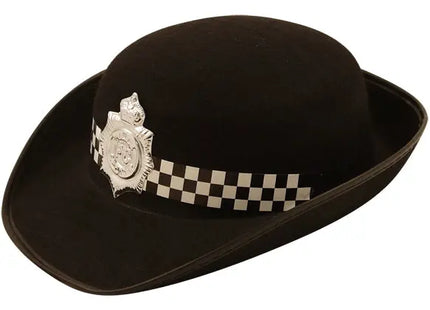 Schwarze Filz-Polizeifrau-Mütze für Erwachsene | Klassische Polizeimütze TK Gruppe® Grosshandel 