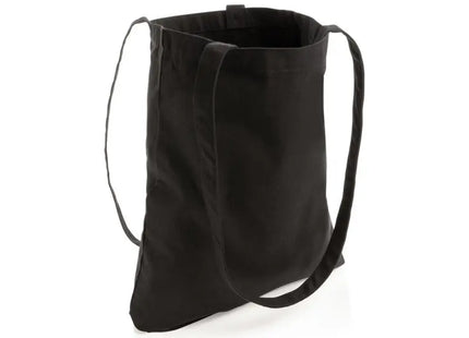 Schwarze Impact Aware™ recycelte Baumwolltasche – nachhaltig, robust, stilvoll, umweltfreundlich TK Gruppe® Grosshandel 