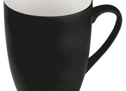 Schwarze Porzellantasse, Außen Gummiert, 300ml, Restposten TK Gruppe® Grosshandel 