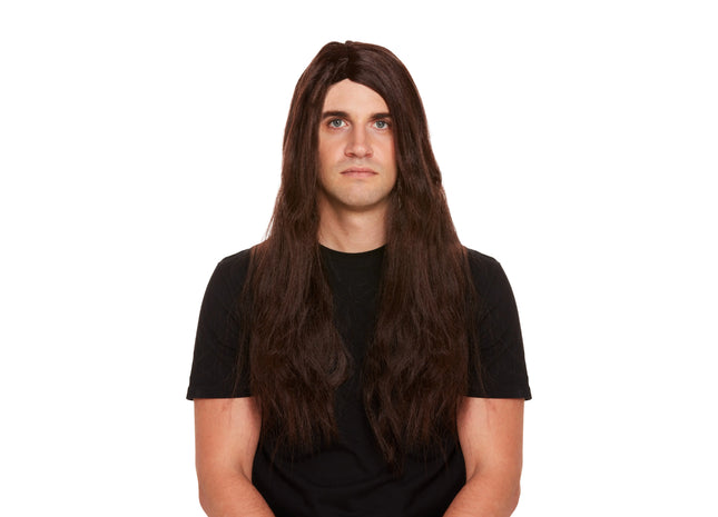 Schwarze Rocker-Perücke Für Männer, 130G – Dichtes, Voluminöses Haar, Perfekt Für Kostüme TK Gruppe® Grosshandel 