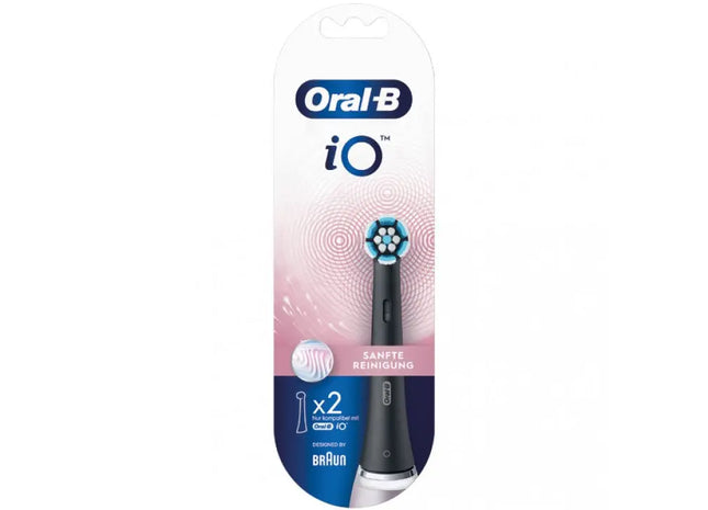 Schwarze Sanfte Zahnbürstenköpfe, 2er-Pack - Kompatibel mit Oral-B TK Gruppe® Grosshandel 