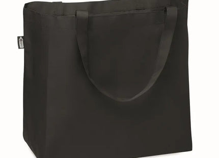 Schwarze Shopping Tasche 600D RPET FAMA – Nachhaltig, robust, stilvoll, vielseitig TK Gruppe® Grosshandel 