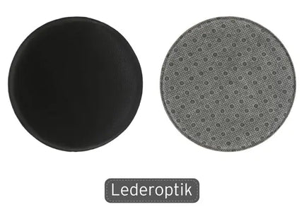 Schwarze Sitzauflage in Lederoptik, 35 cm Durchmesser, Elegantes Design TK Gruppe® Grosshandel 