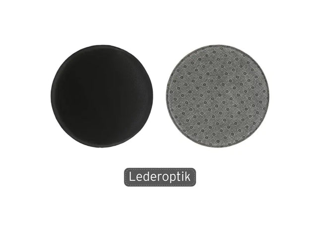 Schwarze Sitzauflage in Lederoptik, 35 cm Durchmesser, Elegantes Design TK Gruppe® Grosshandel 