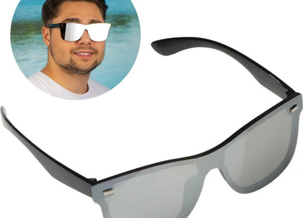 Schwarze Sonnenbrille mit Verspiegelung – Trendy & UV-Schutz TK Gruppe® Grosshandel 