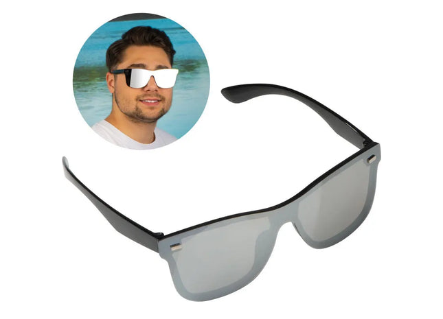 Schwarze Sonnenbrille mit Verspiegelung – Trendy & UV-Schutz TK Gruppe® Grosshandel 