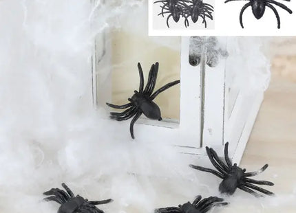 Schwarze Spinnen-Dekoration, 4er Set, Realistisches Design, Ca. 6cm TK Gruppe® Grosshandel 
