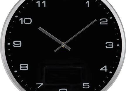 Schwarze Wanduhr mit Klick-System - Einfache Montage, Modernes Design TK Gruppe® Grosshandel 