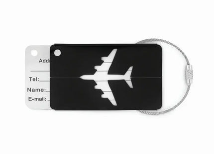 Schwarzer Aluminium-Gepäckanhänger FLY TAG – Modern & Sicher TK Gruppe® Grosshandel 