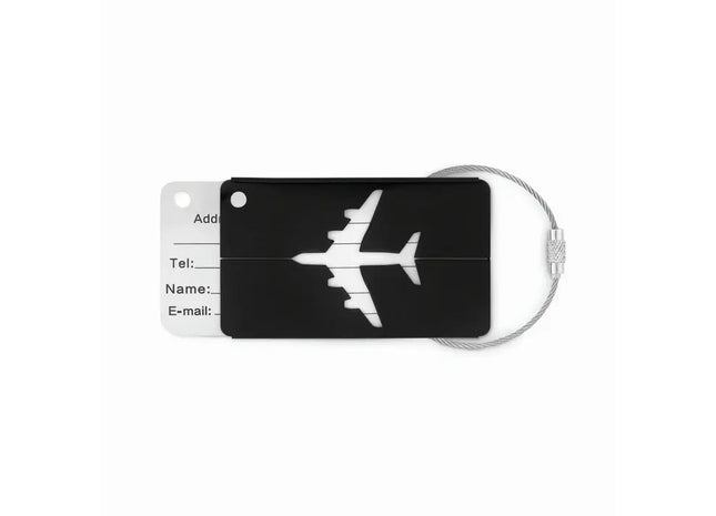 Schwarzer Aluminium-Gepäckanhänger FLY TAG – Modern & Sicher TK Gruppe® Grosshandel 