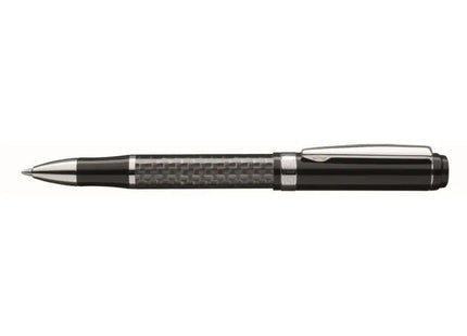Schwarzer Carbon Drehkugelschreiber: Hochwertiger Kugelschreiber, Drehmechanik für präzises Schreiben TK Gruppe® Grosshandel 