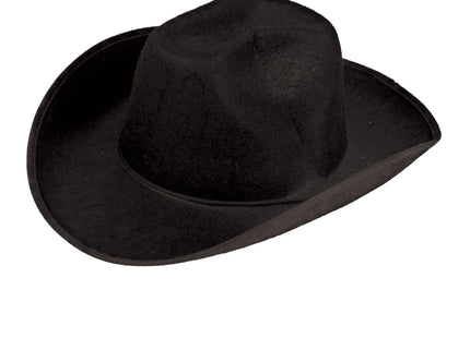 Schwarzer Cowboyhut für Erwachsene | Klassischer Hut im Western-Stil TK Gruppe® Grosshandel 
