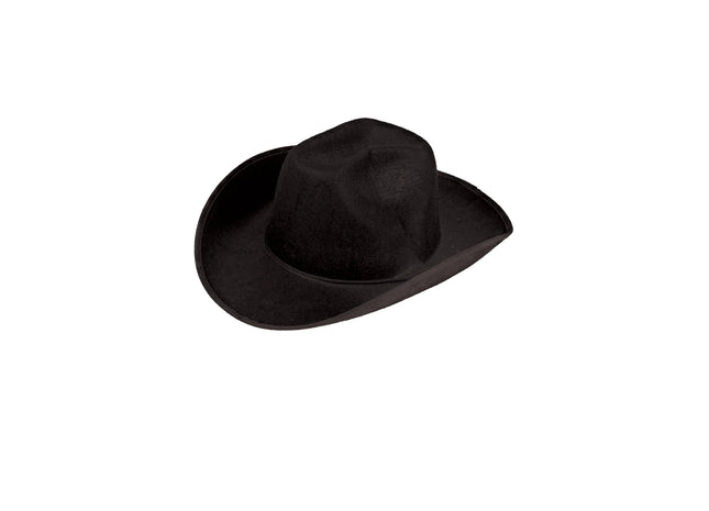 Schwarzer Cowboyhut für Erwachsene | Klassischer Hut im Western-Stil TK Gruppe® Grosshandel 