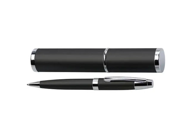 Schwarzer Mark Metallkugelschreiber - Premium Schreibgerät für stilvolles und elegantes Schreiben TK Gruppe® Grosshandel 