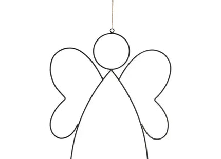 Schwarzer Metallengel, Elegante Dekofigur, ca. 38cm Hoch TK Gruppe® Grosshandel 