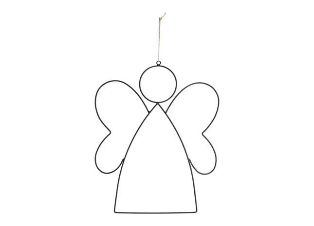 Schwarzer Metallengel, Elegante Dekofigur, ca. 38cm Hoch TK Gruppe® Grosshandel 