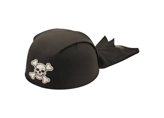 Schwarzer Piraten-Bandana-Hut für Kinder, 17 cm | Piraten-Kostümzubehör für Kinder TK Gruppe® Grosshandel 
