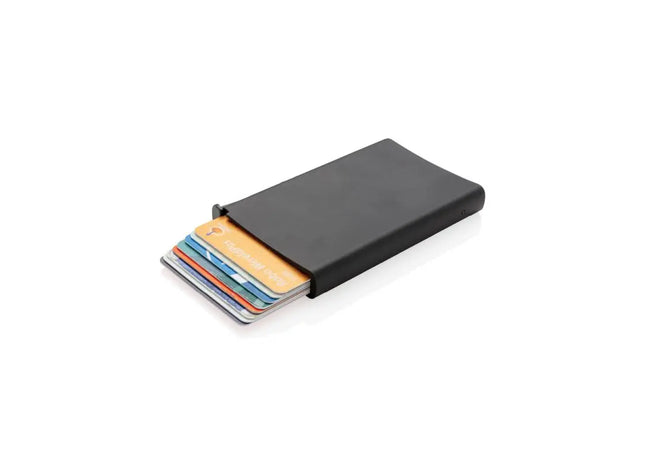 Schwarzer RFID-Schutz Kartenetui aus Aluminium - Sicher & Stilvoll TK Gruppe® Grosshandel 