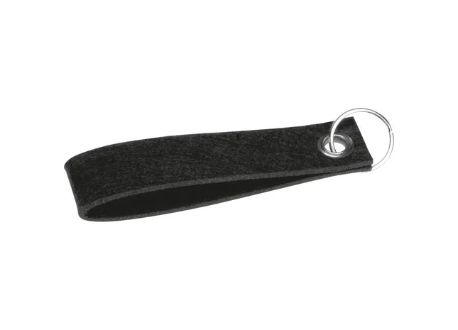 Schwarzer RPET Filz-Schlüsselanhänger, Umweltfreundlich & Langlebig TK Gruppe® Grosshandel 