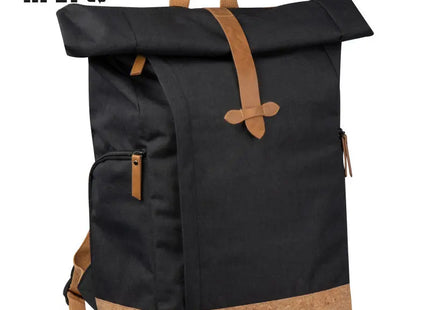 Schwarzer RPET-Rucksack mit Korkboden – Nachhaltig & Robust TK Gruppe® Grosshandel 