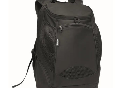 Schwarzer Sportrucksack 600D RPET OLYMPIC - Nachhaltiger und Robuster Trainingsbegleiter TK Gruppe® Grosshandel 