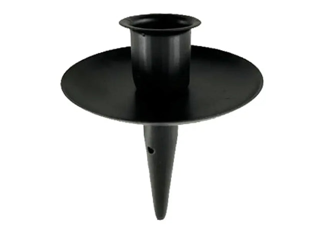 Schwarzer Stabkerzenhalter mit Tülle - Elegantes Accessoire für den Tisch TK Gruppe® Grosshandel 