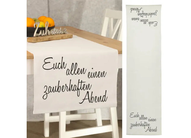 Schwarzer Tischläufer 'Zauberhafter Abend', Elegantes Design, 40x160cm TK Gruppe® Grosshandel 