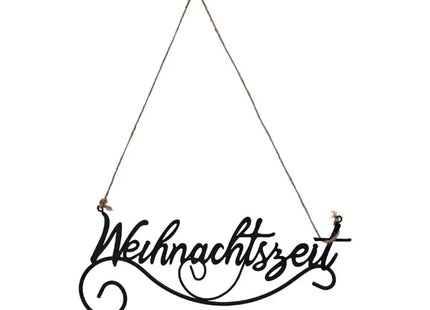 Schwarzer Wandhänger 'Weihnachtszeit', 26 cm Breite TK Gruppe® Grosshandel 