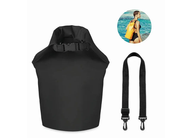 Schwarzer Wasserfester Beutel SCUBA 10l - Robuster Schutzbeutel für Abenteurer TK Gruppe® Grosshandel 