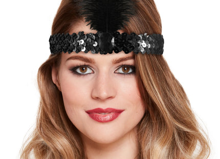 Schwarzes Charleston Stirnband - Elegantes 1920Er Jahre Flapper Accessoire TK Gruppe® Grosshandel 