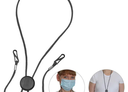 Schwarzes Doppel-Masken-Umhängeband – Bequem & Sicher Tragen TK Gruppe® Grosshandel 