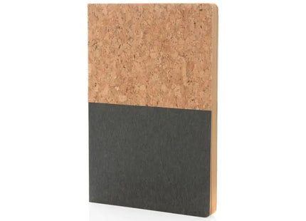 Schwarzes Notizbuch A5, Kork & Kraftpapier, umweltfreundlich & stylisch TK Gruppe® Grosshandel 