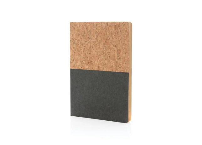 Schwarzes Notizbuch A5, Kork & Kraftpapier, umweltfreundlich & stylisch TK Gruppe® Grosshandel 