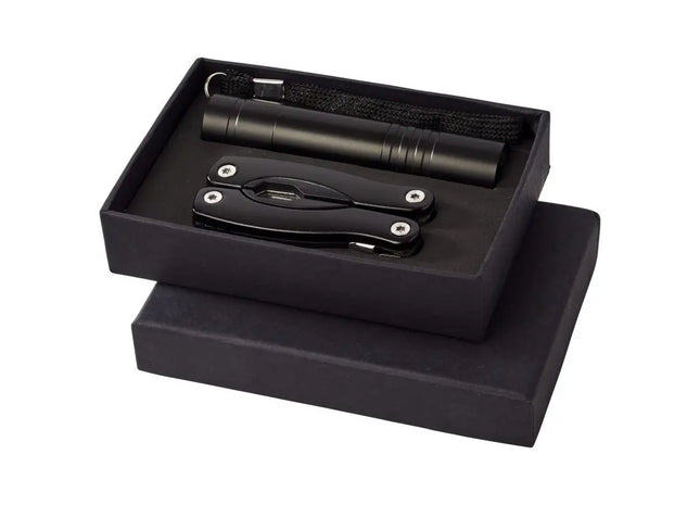 Scout Multitool & LED-Taschenlampen-Kombi-Set in Schwarz - Vielseitig & Hell TK Gruppe® Grosshandel 