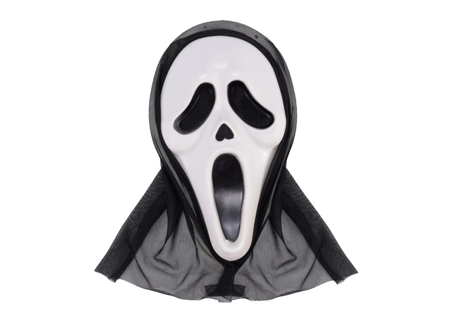 Scream Maske Kostümmaske - für Herren & Damen als Kostüm für Halloween - Ghostface Horror Verkleidung Ghostmaske