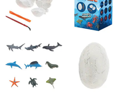 Sea Life Ausgrabungsset, 12 Stück, ca. 7cm Höhe – Bildungsreiches Spielzeug TK Gruppe® Grosshandel 