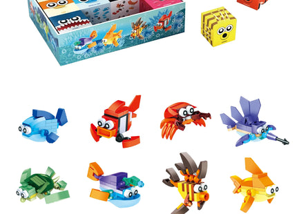 Sea Life-Bausteinset – 12 verschiedene Meerestiermodelle für Kinder TK Gruppe® Grosshandel 