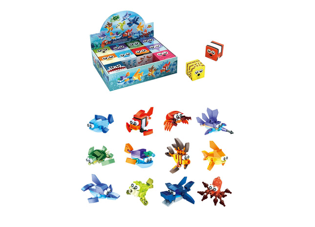 Sea Life-Bausteinset – 12 verschiedene Meerestiermodelle für Kinder TK Gruppe® Grosshandel 