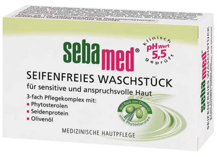 Sebamed Seifenfreies Waschstück mit Olive 150g - Sanfte Hautreinigung, 100 Zeichen TK Gruppe® Grosshandel 