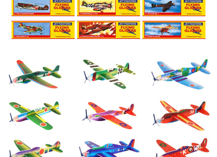 Segelflugzeuge 20cm, 12 verschiedene Designs - Outdoor-Spielzeug, Kinderspielzeug TK Gruppe® Grosshandel 
