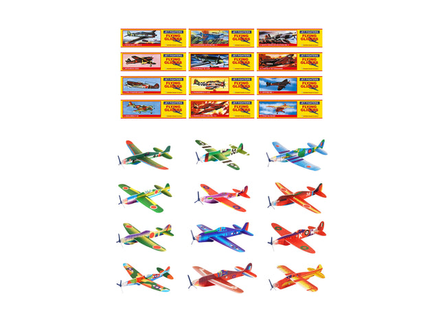 Segelflugzeuge 20cm, 12 verschiedene Designs - Outdoor-Spielzeug, Kinderspielzeug TK Gruppe® Grosshandel 