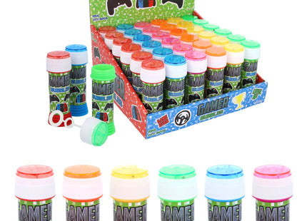 Seifenblasen-Spielzeugset 50 ml mit Puzzle-Abdeckung – 6 Farben, Kinder-Seifenblasen TK Gruppe® Grosshandel 