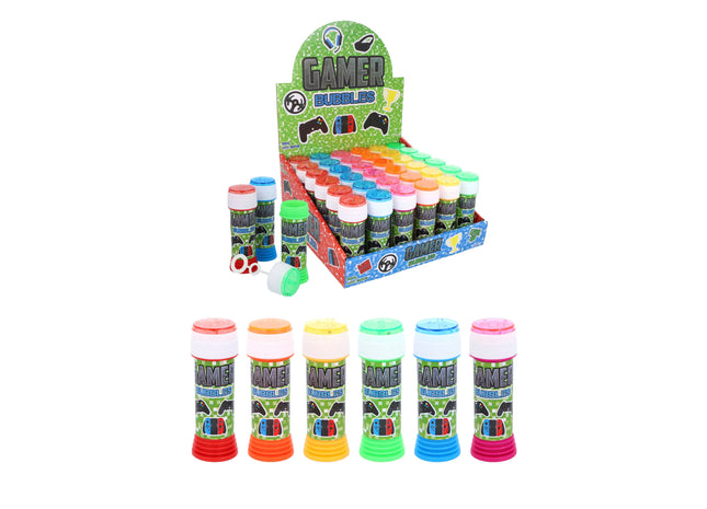 Seifenblasen-Spielzeugset 50 ml mit Puzzle-Abdeckung – 6 Farben, Kinder-Seifenblasen TK Gruppe® Grosshandel 