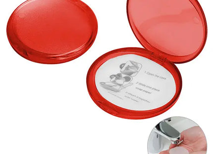 Seifendose mit 15 Seifenblättchen in Gefrostet Rot – Praktisch & Hygienisch TK Gruppe® Grosshandel 