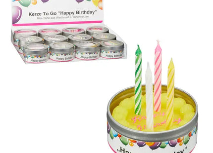 Mobile Geburtstagskerze: Festliche To-Go-Kerze, 4 Flammen/Sekunde, ca. 6cm TK Gruppe® Grosshandel 