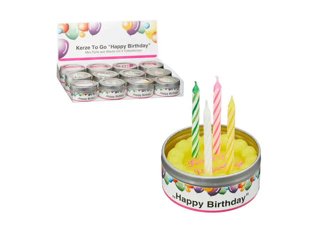 Mobile Geburtstagskerze: Festliche To-Go-Kerze, 4 Flammen/Sekunde, ca. 6cm TK Gruppe® Grosshandel 