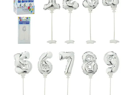 Selbstaufblasender Folienballon Zahl mit Fuß – Einfache Partydekoration TK Gruppe® Grosshandel 