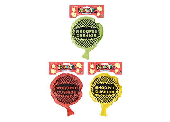 Selbstaufblasendes Whoopee-Kissen, 16,5 cm, 3 verschiedene Farben, Scherzartikel für Kinder und Partys TK Gruppe® Grosshandel 