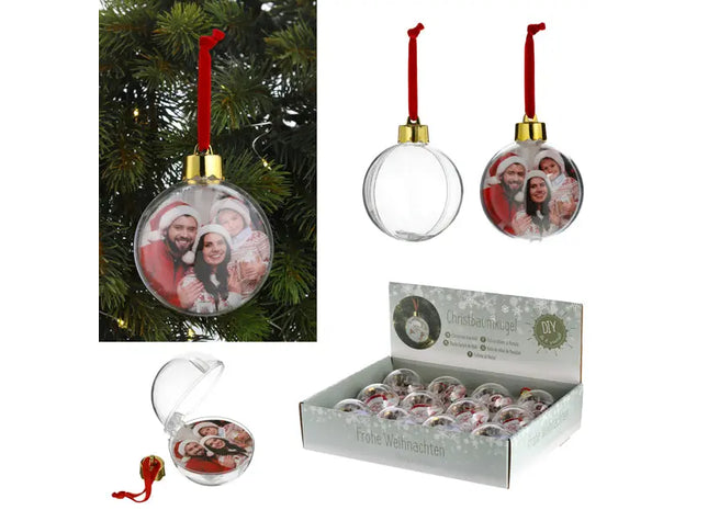 Selbstgestaltbare DIY Christbaumkugel, Durchmesser ca. 8 cm TK Gruppe® Grosshandel 