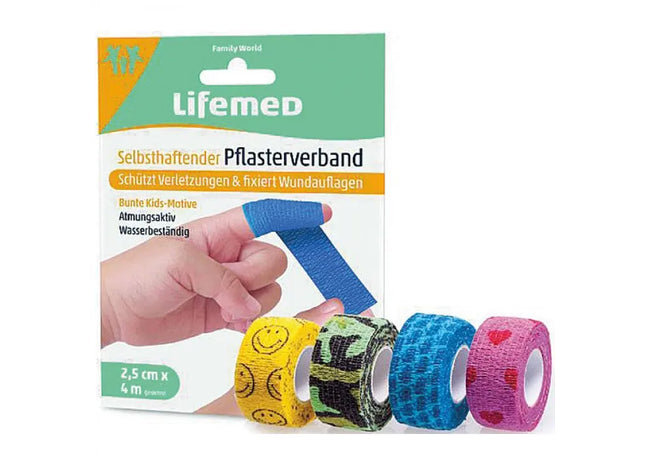 Selbstklebender Verband Pflaster, 2.5cm x 4m, Wundversorgung TK Gruppe® Grosshandel 